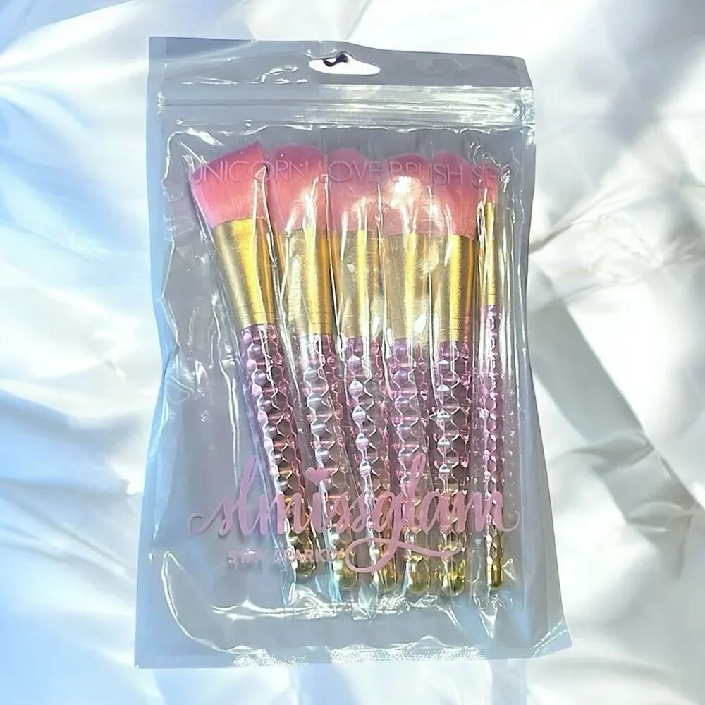 SLMISSGLAM Unicorn Love Makeup Brush Set Brand New In Package RV $58